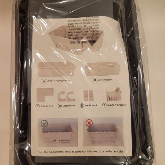 2 Poolside Storage Baskets with Cup Holders for Frame Pools Gray - Picture 5 of 9